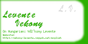 levente vekony business card